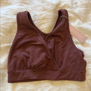 NWT Kindred Bravely French Terry Racerback Nursing and Sleep Bra in Redwood